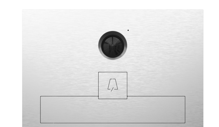 Dettaglio cassetta lettere particolare in acciaio inox con videocitofono Piano MA17520 di Mylbox, compatibile con videocitofono Vimar.