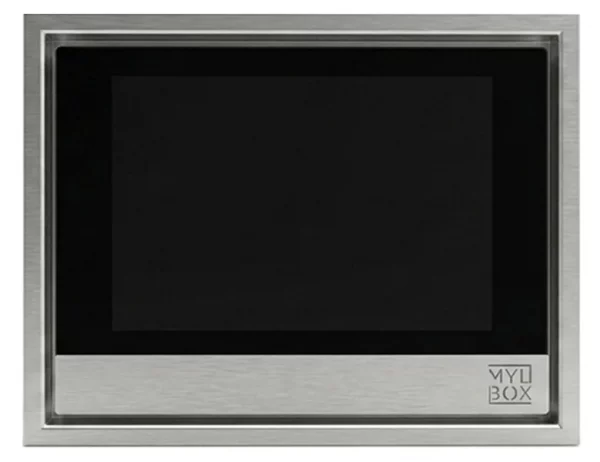 monitor-mylbox-incasso-muro Monitor touchscreen Mylbox da 7” da incasso a muro per interni con controllo accesso a porte e cancelli.